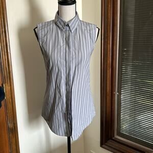 Theory | Tanelis Striped Sleeveless Button Up Size S